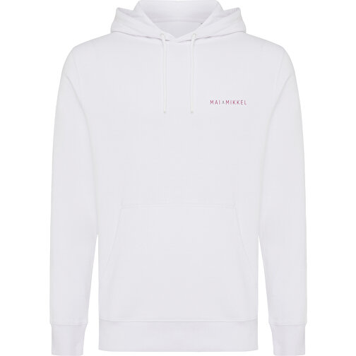 Iqoniq Rila Lightweight Hoodie Aus Recycelter Baumwolle , weiss, 30% recycelte und 70% biologische Baumwolle, L, 74,00cm x 1,00cm (Länge x Höhe), Bild 4