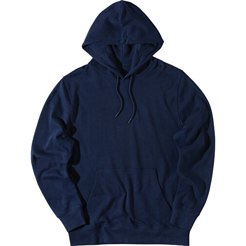 Iqoniq Rila Lightweight Hoodie Aus Recycelter Baumwolle , navy blau, 30% recycelte und 70% biologische Baumwolle, XXL, 78,00cm x 1,00cm (Länge x Höhe), Bild 3