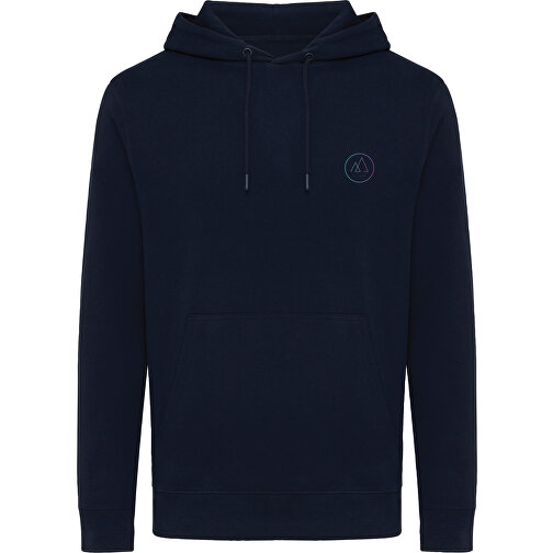 Iqoniq Rila Lightweight Hoodie Aus Recycelter Baumwolle , navy blau, 30% recycelte und 70% biologische Baumwolle, XL, 76,00cm x 1,00cm (Länge x Höhe), Bild 4