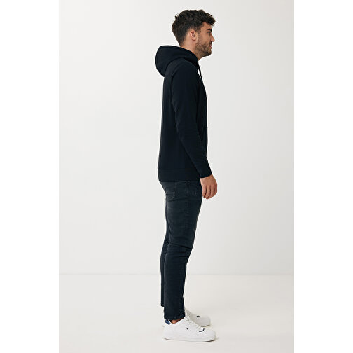 Iqoniq Rila Lightweight Hoodie Aus Recycelter Baumwolle , schwarz, 30% recycelte und 70% biologische Baumwolle, XXL, 78,00cm x 1,00cm (Länge x Höhe), Bild 7