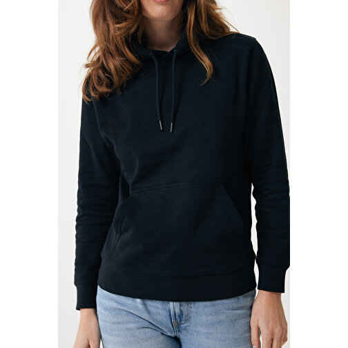 Iqoniq Rila Lightweight Hoodie Aus Recycelter Baumwolle , schwarz, 30% recycelte und 70% biologische Baumwolle, XS, 64,00cm x 1,00cm (Länge x Höhe), Bild 13