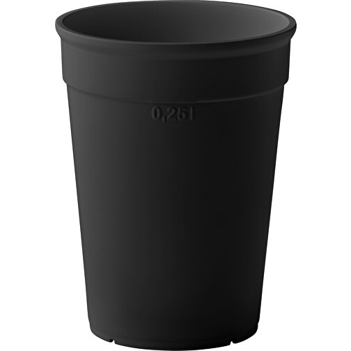 Awaycup , schwarz, Recyceltes PP, 10,00cm x 8,50cm (Höhe x Breite), Bild 1