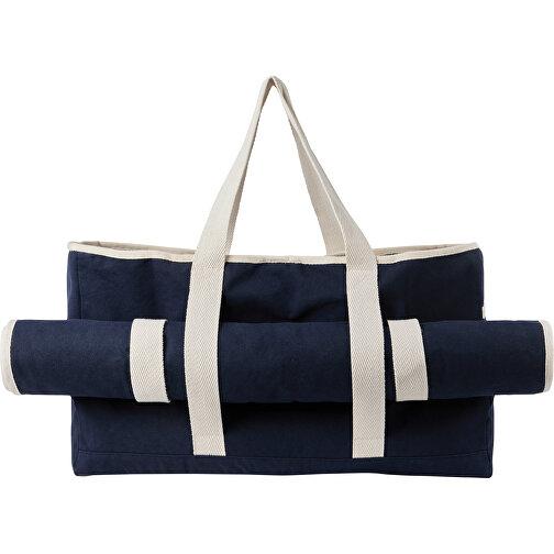 VINGA Volonne AWARE™ Strandtasche Aus Recyceltem Canvas , navy blau, Baumwolle - recycelt, 34,00cm x 21,00cm (Länge x Höhe), Bild 4