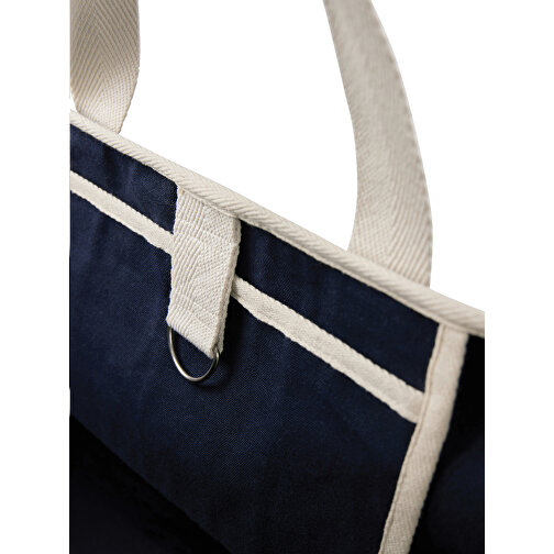 VINGA Volonne AWARE™ Strandtasche Aus Recyceltem Canvas , navy blau, Baumwolle - recycelt, 34,00cm x 21,00cm (Länge x Höhe), Bild 6