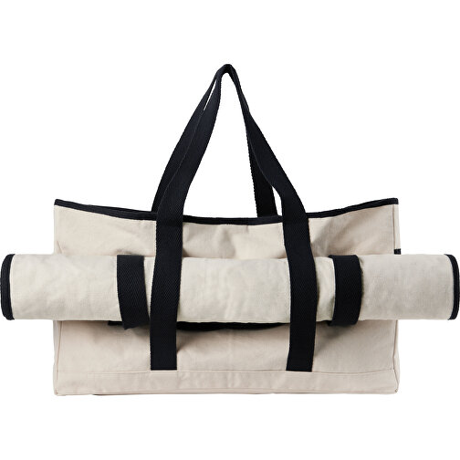 VINGA Volonne AWARE™ Strandtasche Aus Recyceltem Canvas , off white, Baumwolle - recycelt, 34,00cm x 21,00cm (Länge x Höhe), Bild 4