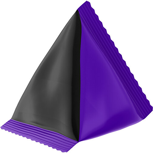 Fruchtgummi Tetraeder Trolli , Trolli, schwarz / violet, Folie, 7,00cm x 6,50cm (Höhe x Breite), Bild 1