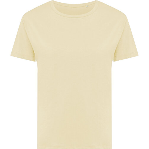 T-shirt da donna Iqoniq Yala in cotone riciclato, giallo crema, Immagine 2