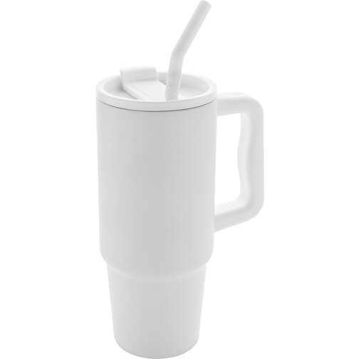 Embrace Deluxe Becher Aus RCS Recyceltem Edelstahl 900ml, Weiss , weiss, Rostfreier Stahl - recycelt,PP, 23,50cm (Höhe), Bild 1