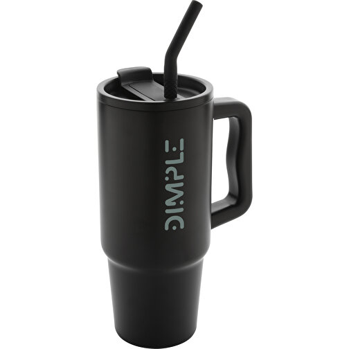 Taza Embrace Deluxe de acero inoxidable reciclado RCS 900 ml, negra, Imagen 7