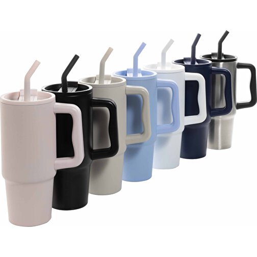 Taza Embrace Deluxe de acero inoxidable reciclado RCS 900 ml, negra, Imagen 8