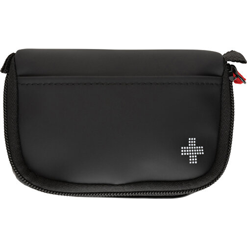 Petite trousse de secours dans un sac en nubuck PU recyclé RCS, noir, Image 3