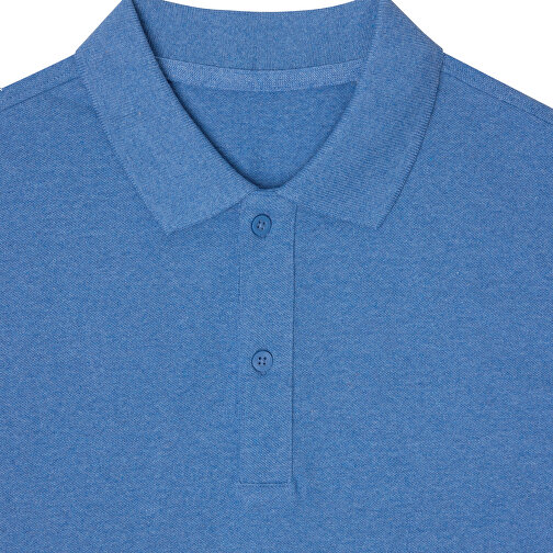 Iqoniq Yosemite Piqué-Poloshirt Aus Recycelter Baumwolle, Heather Blue , heather blue, 50% recycelte und 50% biologische Baumwolle, XS, , Bild 4