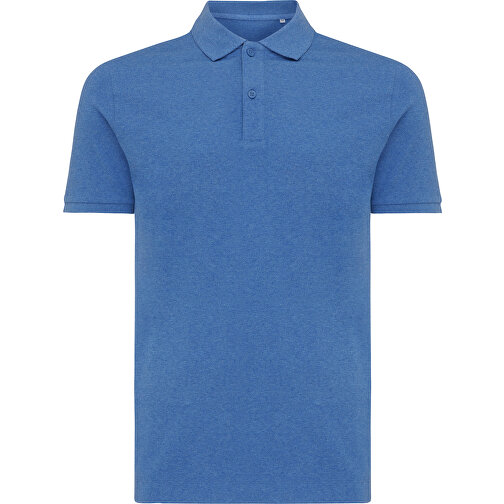 Iqoniq Yosemite Piqué-Poloshirt Aus Recycelter Baumwolle, Heather Blue , heather blue, 50% recycelte und 50% biologische Baumwolle, M, , Bild 2