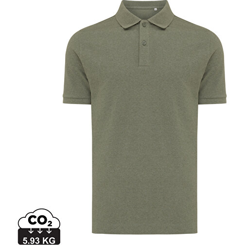 Iqoniq Yosemite Piqué-Poloshirt Aus Recycelter Baumwolle, Heather Green , heather green, 50% recycelte und 50% biologische Baumwolle, S, , Bild 1