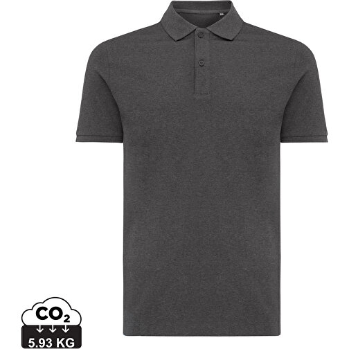 Iqoniq Yosemite Piqué-Poloshirt Aus Recycelter Baumwolle, Ungefärbtes Anthrazit , ungefärbtes Anthrazit, 50% recycelte und 50% biologische Baumwolle, XL, , Bild 1