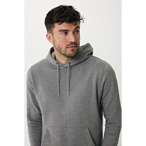 Iqoniq Rila Lightweight Hoodie Aus Recycelter Baumwolle, Ungefärbte Helles Anthrazit , ungefärbte helles Anthrazit, 30% recycelte und 70% biologische Baumwolle, XXXL, , Bild 10