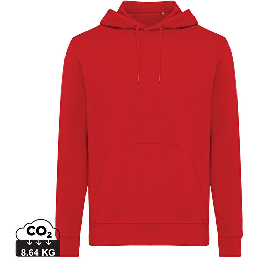 Iqoniq Rila Lightweight Hoodie Aus Recycelter Baumwolle, Rot , rot, 30% recycelte und 70% biologische Baumwolle, XL, , Bild 1