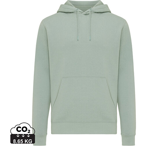 Iqoniq Rila Lightweight Hoodie tillverkad av återvunnen bomull, Isbergsgrön, Bild 1