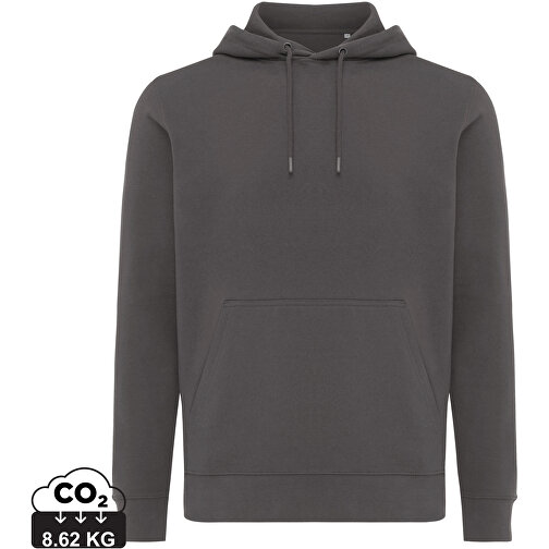 Iqoniq Rila Lightweight Hoodie Aus Recycelter Baumwolle, Anthrazit , anthrazit, 30% recycelte und 70% biologische Baumwolle, L, , Bild 1