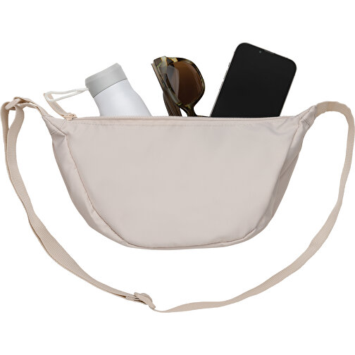 Bolsa bandolera Crescent AWARET RPET Half-Moon, beige, Imagen 3