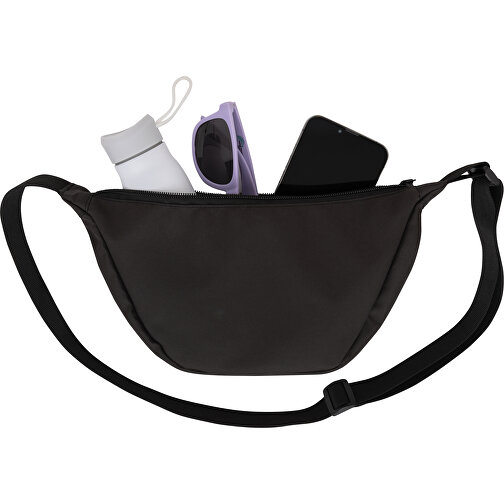 Bolsa bandolera Crescent AWARET RPET Half-Moon, negra, Imagen 2