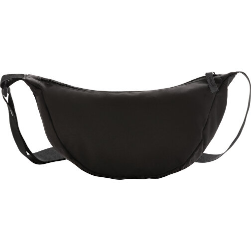 Crescent AWARE™ RPET Half-Moon Sling Tasche, Schwarz , schwarz, PET - recycelt, 33,00cm x 15,00cm x 8,50cm (Länge x Höhe x Breite), Bild 3