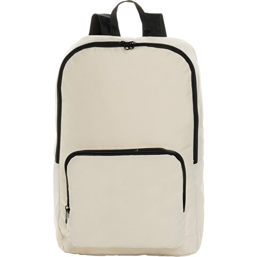 Dillon AWARE™ RPET Faltbarer Klassischer Rucksack, Off White , off white, PET - recycelt, 32,50cm x 44,00cm x 11,00cm (Länge x Höhe x Breite), Bild 2