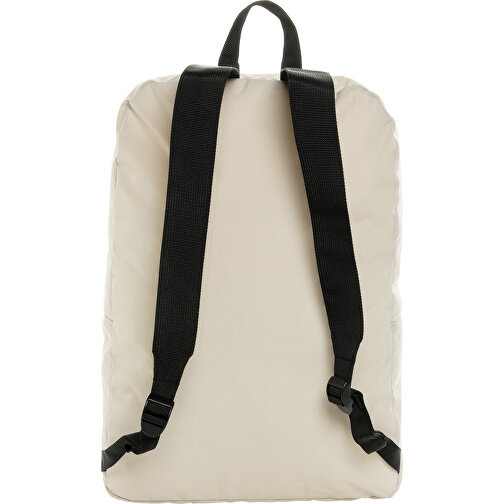 Dillon AWARE™ RPET Faltbarer Klassischer Rucksack, Off White , off white, PET - recycelt, 32,50cm x 44,00cm x 11,00cm (Länge x Höhe x Breite), Bild 4