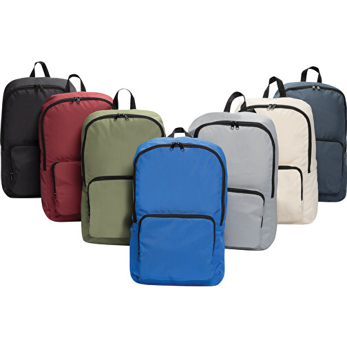 Dillon AWARE™ RPET Faltbarer Klassischer Rucksack, Grün , grün, PET - recycelt, 32,50cm x 44,00cm x 11,00cm (Länge x Höhe x Breite), Bild 9