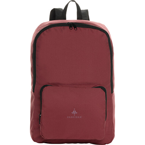 Dillon AWARE™ RPET Faltbarer Klassischer Rucksack, Rot , rot, PET - recycelt, 32,50cm x 44,00cm x 11,00cm (Länge x Höhe x Breite), Bild 8