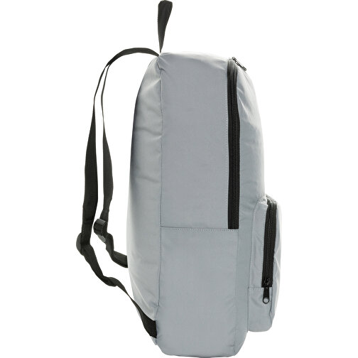 Dillon AWARE™ RPET Faltbarer Klassischer Rucksack, Grau , grau, PET - recycelt, 32,50cm x 44,00cm x 11,00cm (Länge x Höhe x Breite), Bild 3