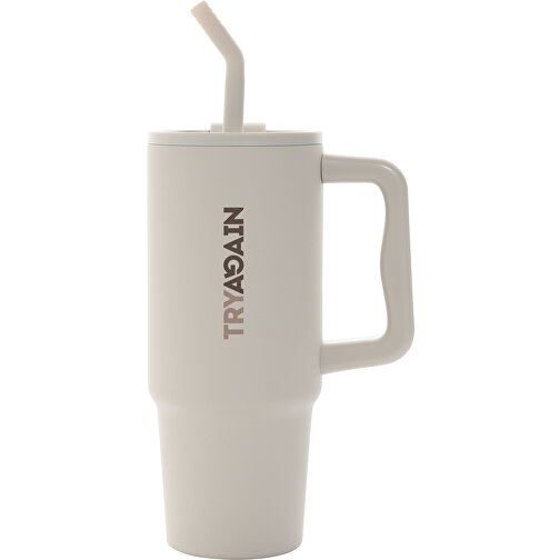 Embrace Deluxe-mugg tillverkad av RCS-återvunnet rostfritt stål 900 ml, beige, Bild 10