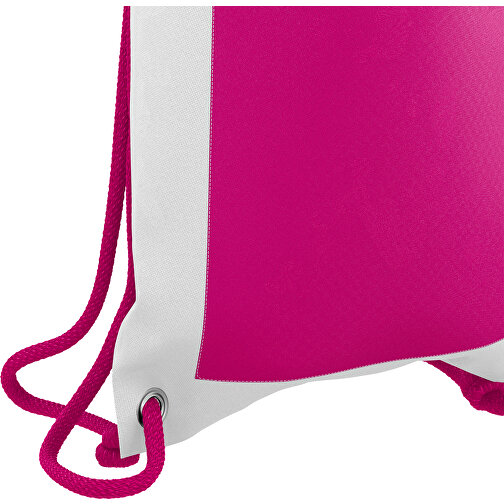 Premium Sportbeutel ColourPrime , pink / weiß, Sublimation-fabric 200g - Polyester (PU), 33,00cm x 45,00cm (Höhe x Breite), Bild 5