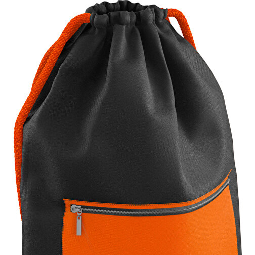 Premium Sportbeutel ColourPrime , orange / schwarz, Sublimation-fabric 200g - Polyester (PU), 33,00cm x 45,00cm (Höhe x Breite), Bild 2