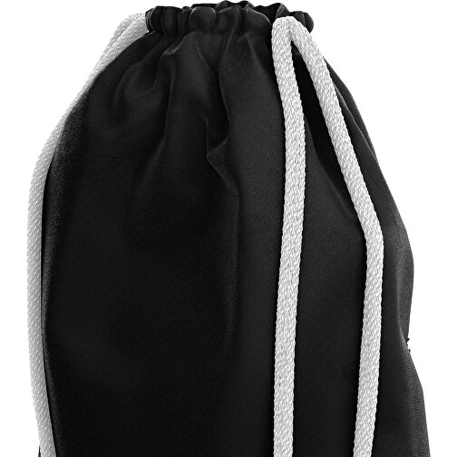 Premium Sportbeutel ColourPrime , schwarz / weiss, Sublimation-fabric 200g - Polyester (PU), 33,00cm x 45,00cm (Höhe x Breite), Bild 3