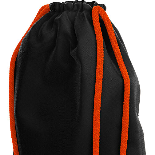 Premium Sportbeutel ColourPrime , schwarz / orange, Sublimation-fabric 200g - Polyester (PU), 33,00cm x 45,00cm (Höhe x Breite), Bild 3