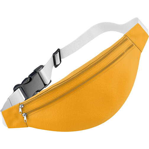 Stylische Gürteltasche Fanny , hellorange / weiss, Sublimation-fabric 200g - Polyester (PU), 13,00cm x 33,00cm (Höhe x Breite), Bild 1