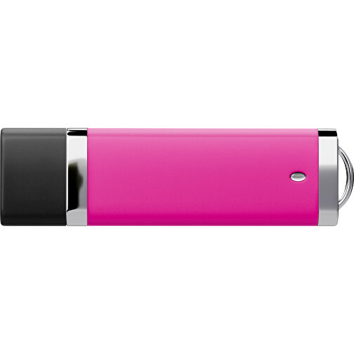 PromoPerfect USB-STICK 2.0 PLASTIK , pink / schwarz MB , 4 GB , Gummiplastik, Kunststoff MB , 7,00cm x 0,70cm x 2,00cm (Länge x Höhe x Breite), Bild 2