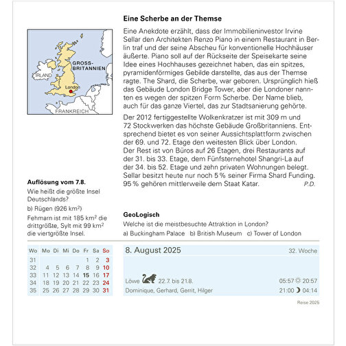 Reise Tagesabreißkalender , Papier, 15,40cm x 16,50cm (Länge x Breite), Bild 11