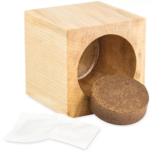 Pot cube boisde bureau en boite star-box avec graines - Persil, Image 4