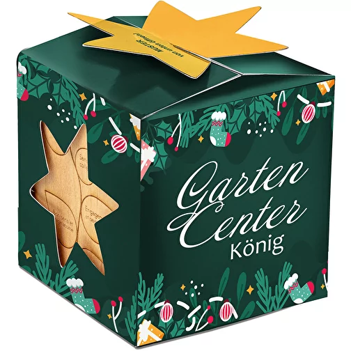 Pot cube bois Maxi en boite star-box avec graines - ciboulette, Image 2