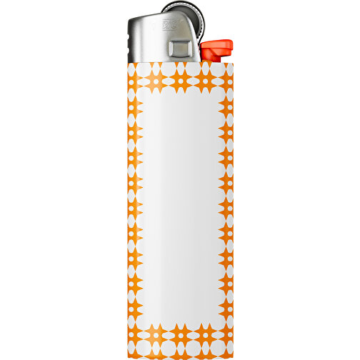 BIC® J26 Digital Wrap Feuerzeug , BiC, weiss / gelborange, Delrin®, Stahl, 2,50cm x 1,50cm x 8,20cm (Länge x Höhe x Breite), Bild 1