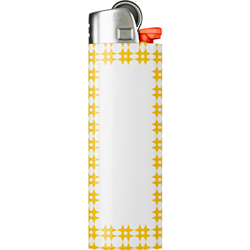 BIC® J26 Digital Wrap Feuerzeug , BiC, weiß / sonnengelb, Delrin®, Stahl, 2,50cm x 1,50cm x 8,20cm (Länge x Höhe x Breite), Bild 1