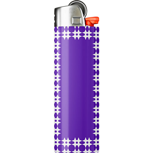 BIC® J26 Digital Wrap Feuerzeug , BiC, violet / weiss, Delrin®, Stahl, 2,50cm x 1,50cm x 8,20cm (Länge x Höhe x Breite), Bild 1