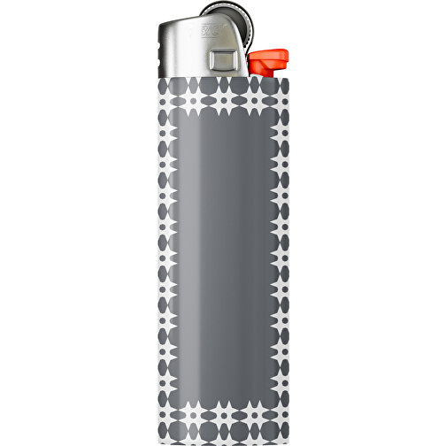 BIC® J26 Digital Wrap Feuerzeug , BiC, dunkelgrau / weiss, Delrin®, Stahl, 2,50cm x 1,50cm x 8,20cm (Länge x Höhe x Breite), Bild 1