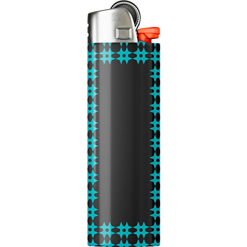 BIC® J26 Digital Wrap Feuerzeug , BiC, schwarz / karibikblau, Delrin®, Stahl, 2,50cm x 1,50cm x 8,20cm (Länge x Höhe x Breite), Bild 1