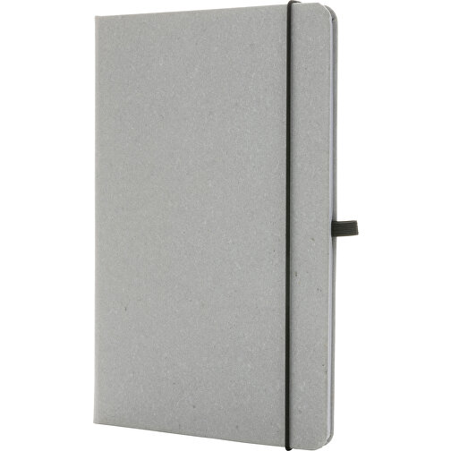 Cuaderno A5 de tapa dura de PU, gris claro, Imagen 1