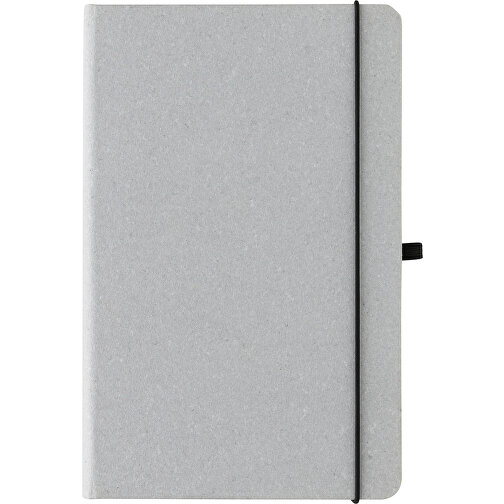 Cuaderno A5 de tapa dura de PU, gris claro, Imagen 4