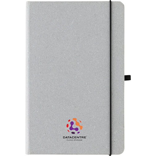 Cuaderno A5 de tapa dura de PU, gris claro, Imagen 6