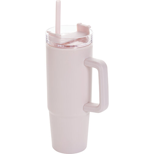 Taza Tana de plástico reciclado RCS con asa 900ml, rosa, Imagen 1